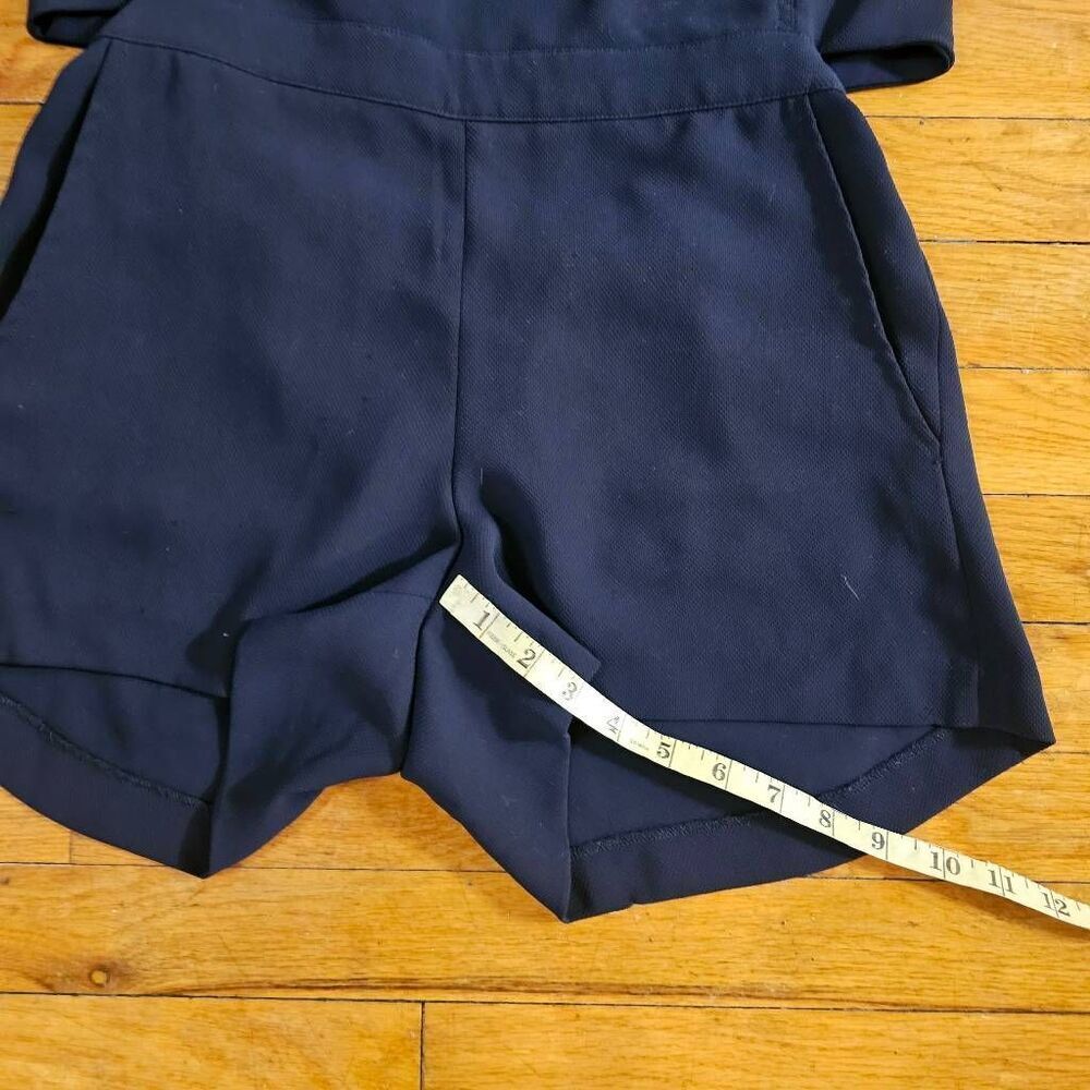 Club Monaco Navy Karis Open Back Romper Jumpsuit Size 2 - Picture 4 of 7